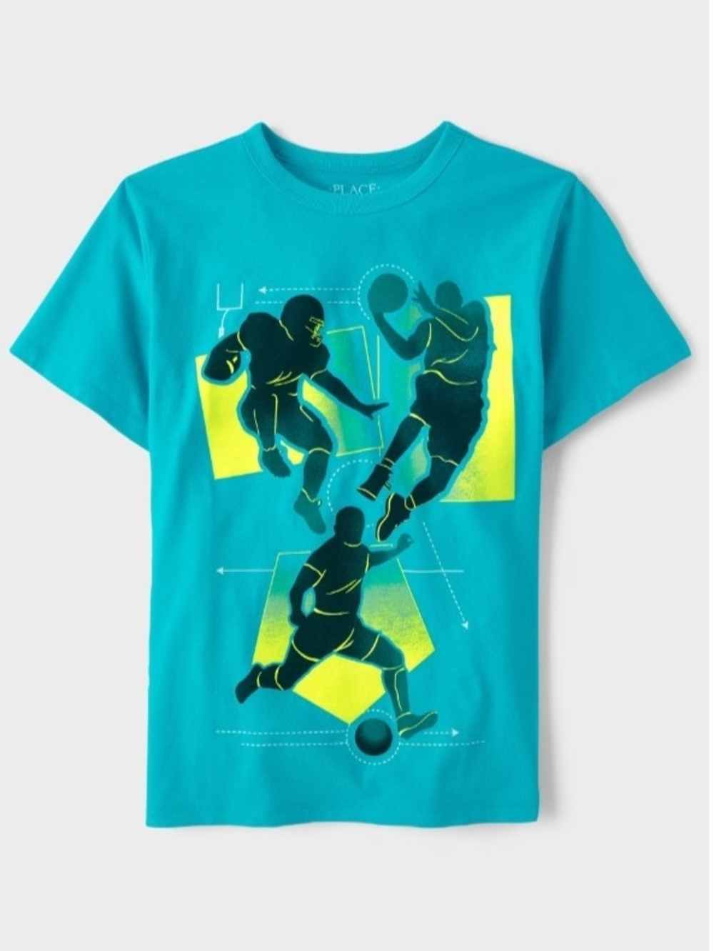Boys' Teal Active Sports Graphic Tee